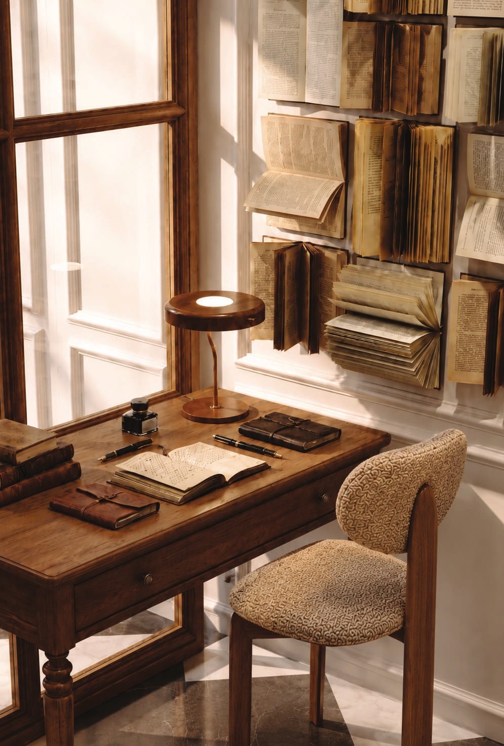 The Writer's Room: a desk, a chair and a door that closes properly